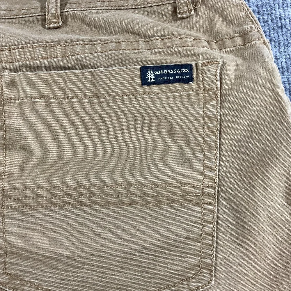 G.H. Bass & Co Pants Mens 36x30 Brown Khaki Casual Workwear Straight Utility Cot